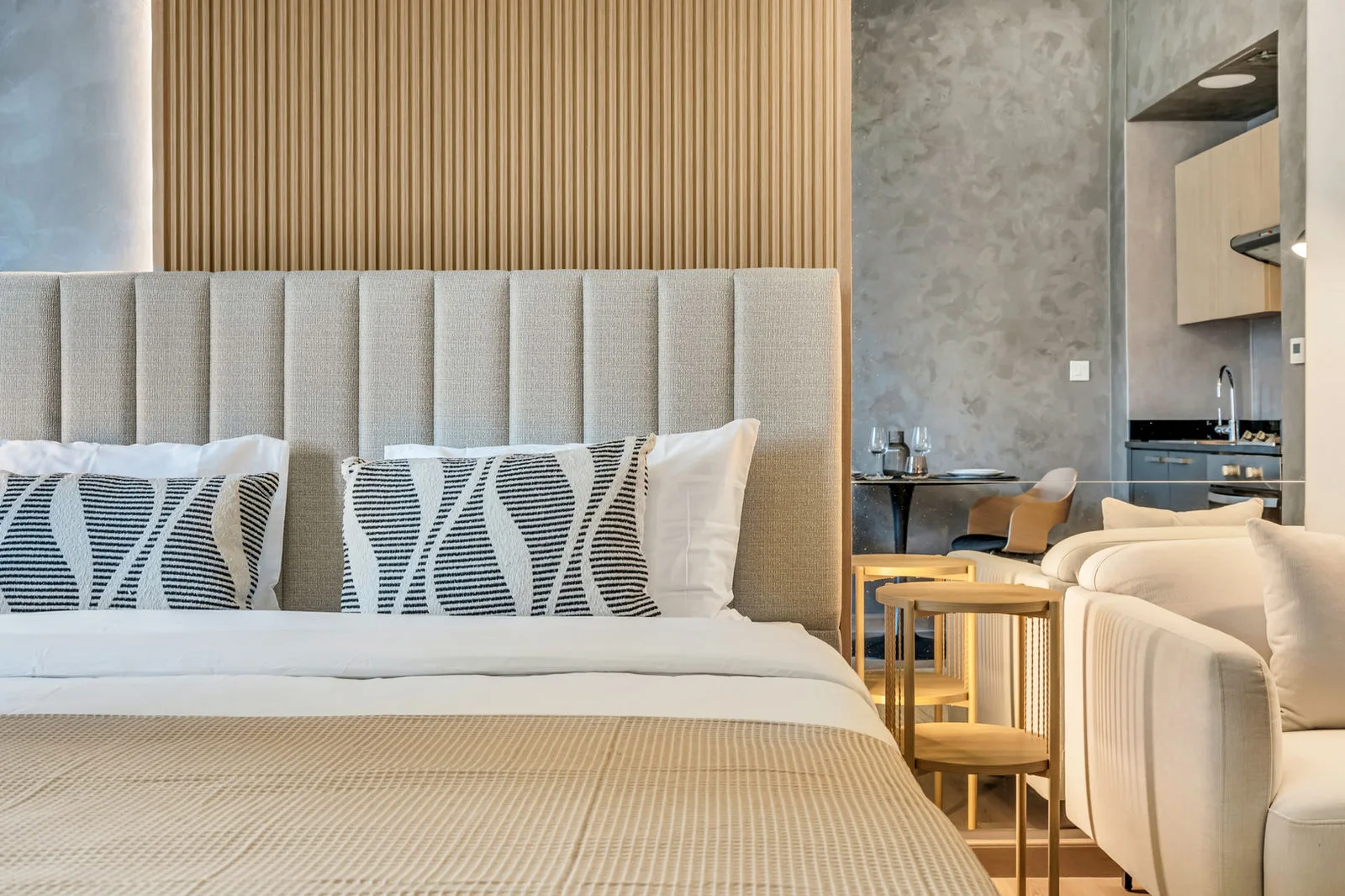 Short-term rental apartment interior designed by Studio PASE in Dubai